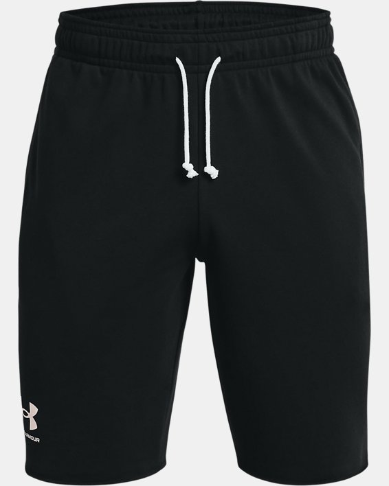 Men's UA Rival Terry Shorts in Black image number 4